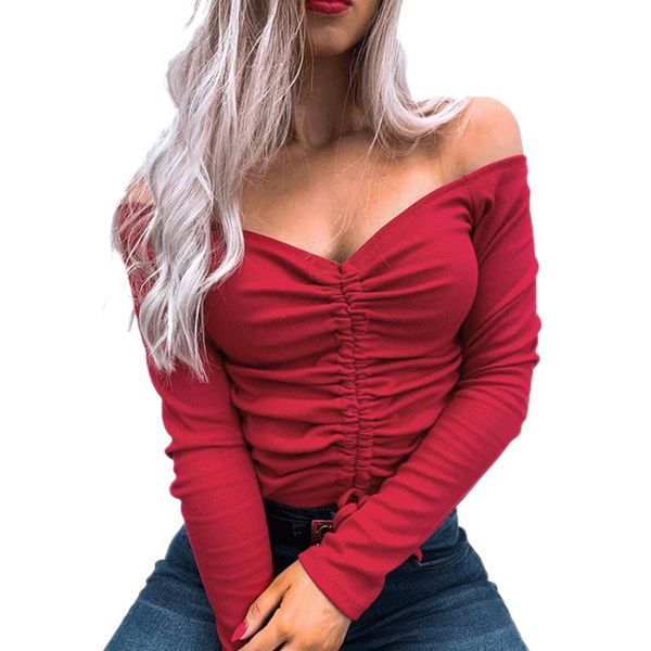 women's sweaters women lace up pullovers long sleeve off shoulder blouse female drawstring solid color for woman ladies fall clothe, White;black
women's sweaters women lace up pullovers long sleeve off shoulder blouse female drawstring solid color for woman ladies fall clothe, White;black