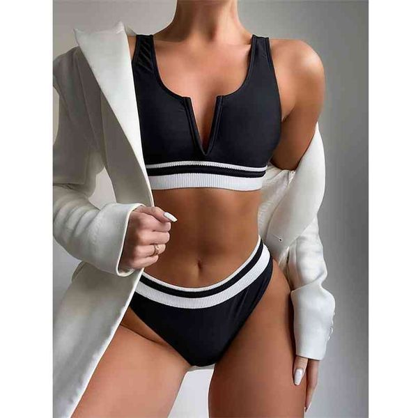 high waist bikini swimwear women bandeau swimsuit push up bathing suits summer beach wear swimming suit set 210722, White;black 
high waist bikini swimwear women bandeau swimsuit push up bathing suits summer beach wear swimming suit set 210722, White;black