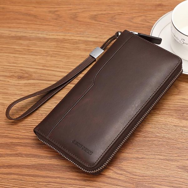 wallets bison denim vintage genuine leather wallet men zipper coin long purse male passport cover card holder large capacity, Red;black
wallets bison denim vintage genuine leather wallet men zipper coin long purse male passport cover card holder large capacity, Red;black