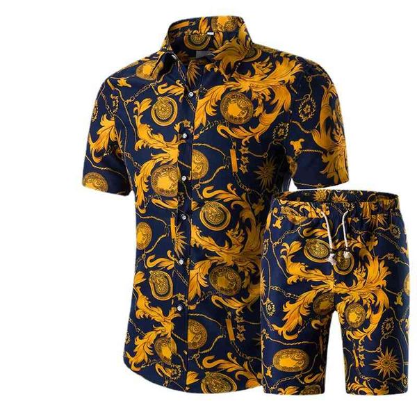 men's casual shirts summer men shirts+shorts set printed hawaiian fashion shirt homme short male printing dress suit sets plus size r64, White;black
men's casual shirts summer men shirts+shorts set printed hawaiian fashion shirt homme short male printing dress suit sets plus size r64, White;black