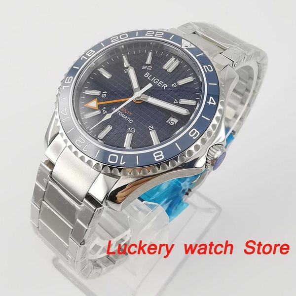 wristwatches bliger 41mm luxury automatic watches blue dial sapphire crystal gmt ceramic bezel men mechanical, Slivery;brown
wristwatches bliger 41mm luxury automatic watches blue dial sapphire crystal gmt ceramic bezel men mechanical, Slivery;brown