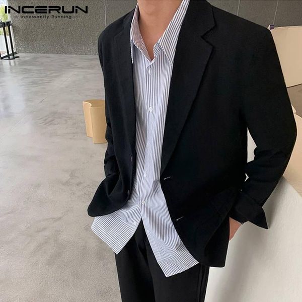 men's suits & blazers incerun 2021 blazer long sleeve jackets dress male suit coats loose handsome leisure s-5xl, White;black
men's suits & blazers incerun 2021 blazer long sleeve jackets dress male suit coats loose handsome leisure s-5xl, White;black