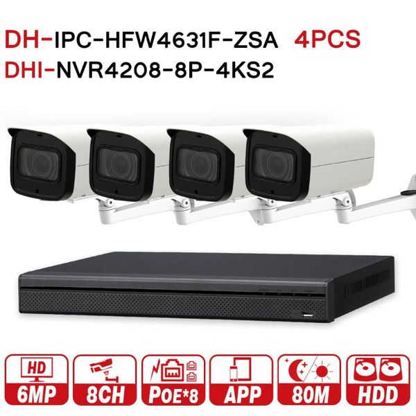 security cctv system 4pcs 6mp poe zoom ip camera ipc-hfw4631f-zsa & 8poe 4k nvr nvr4208-8p-4ks2 surveillance kit systems
security cctv system 4pcs 6mp poe zoom ip camera ipc-hfw4631f-zsa & 8poe 4k nvr nvr4208-8p-4ks2 surveillance kit systems