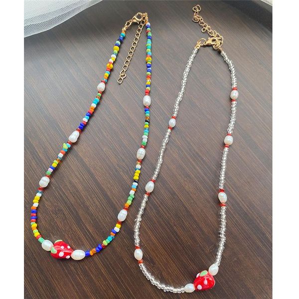 chokers summer lovely colorful transparent crystal beads fruit strawberry pearl beaded necklace for women girl 2021 jewelry, Golden;silver
chokers summer lovely colorful transparent crystal beads fruit strawberry pearl beaded necklace for women girl 2021 jewelry, Golden;silver