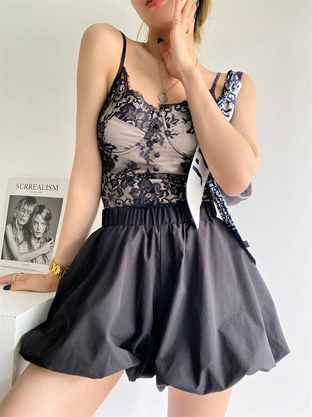 women's shorts summer solid color petal-shaped elastic waist casual women, high all-match thin wide-leg women, White;black
women's shorts summer solid color petal-shaped elastic waist casual women, high all-match thin wide-leg women, White;black