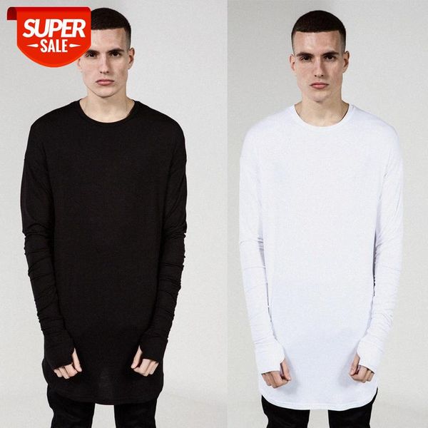solid color bottoming shirt, arc hem, oversize loose ins men's and women's long-sleeved t-shirt with gloves #jw18, White;black
solid color bottoming shirt, arc hem, oversize loose ins men's and women's long-sleeved t-shirt with gloves #jw18, White;black