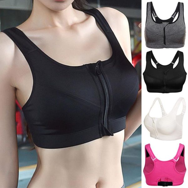 bras women padded seamless sport bra front zipper push up vest shockproof breathable gym fitness, Red;black
bras women padded seamless sport bra front zipper push up vest shockproof breathable gym fitness, Red;black