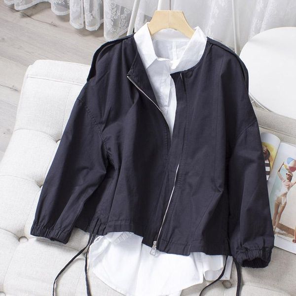 women's jackets drawstring zipper women winter solid o-neck long-sleeved streetwear style loose outwear coats, Black;brown
women's jackets drawstring zipper women winter solid o-neck long-sleeved streetwear style loose outwear coats, Black;brown