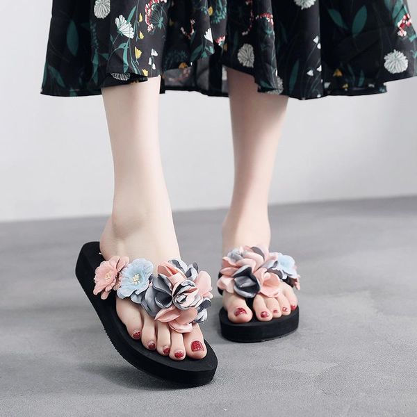 slippers summer bohemian flip-flops flowers fashion ladies slope with non-slip toe home wear sandals size 35-40 h0406, Black
slippers summer bohemian flip-flops flowers fashion ladies slope with non-slip toe home wear sandals size 35-40 h0406, Black