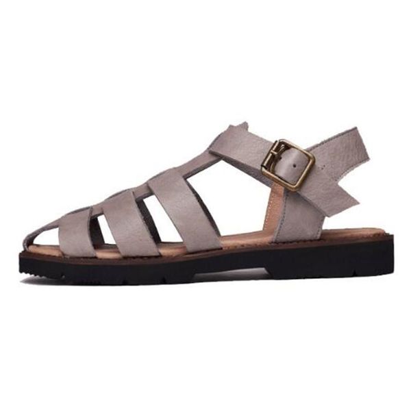 sandals summer woman genuine leather buckle strap flat toe round cutout comfy soft retro wedge low heels shoes women, Black
sandals summer woman genuine leather buckle strap flat toe round cutout comfy soft retro wedge low heels shoes women, Black