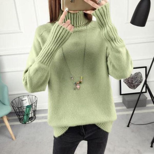 women's sweaters long basic sweater solid pullovers women 2021 winter autumn warm jumpers korean style turtleneck casual jersey mujer, White;black
women's sweaters long basic sweater solid pullovers women 2021 winter autumn warm jumpers korean style turtleneck casual jersey mujer, White;black