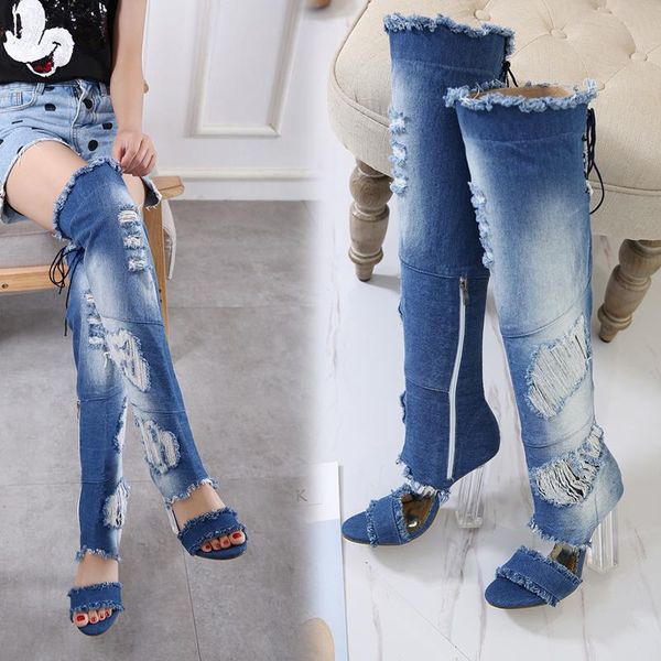 boots 2021 women fashion long-tube denim high-heeled shoes hollow peep toe thick-heeled fish mouth female leggings, Black
boots 2021 women fashion long-tube denim high-heeled shoes hollow peep toe thick-heeled fish mouth female leggings, Black