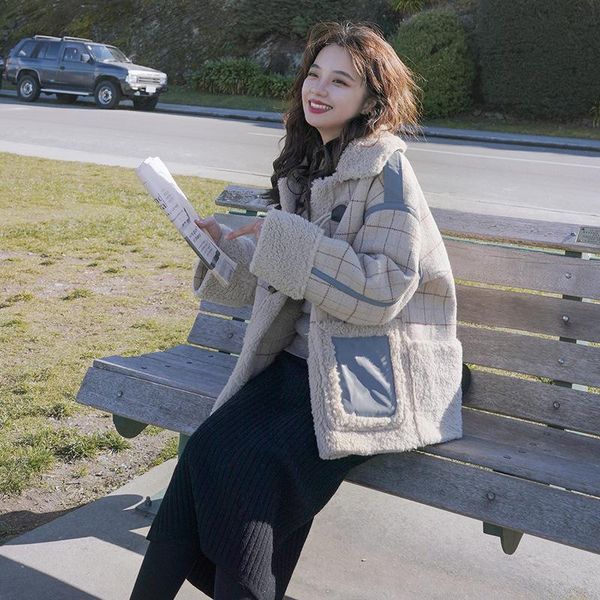 women's jackets wear thick warm winter retro suede lambs wool student jacket belt leisure loose man-made leather, Black;brown
women's jackets wear thick warm winter retro suede lambs wool student jacket belt leisure loose man-made leather, Black;brown