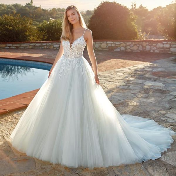 other wedding dresses plus size dress spaghetti straps v neck lace applique ball gown tulle bride robe de mariee, White
other wedding dresses plus size dress spaghetti straps v neck lace applique ball gown tulle bride robe de mariee, White