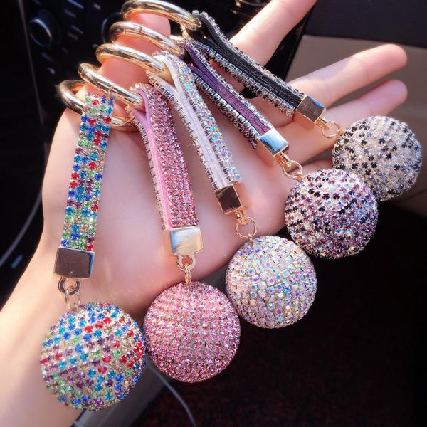 keychains 2021 strass rhinestone leather strap crystal ball car keychain charm pendant key ring for women, Silver
keychains 2021 strass rhinestone leather strap crystal ball car keychain charm pendant key ring for women, Silver