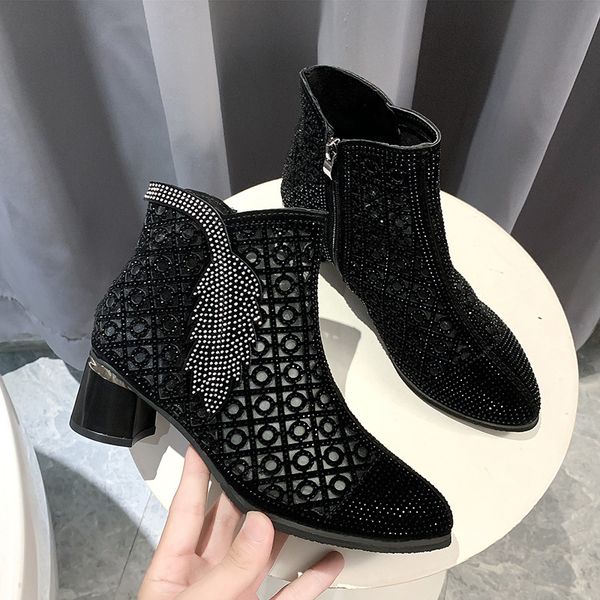 2022 spring summer new womens shoes thick-soled hollow mesh boots fashion sandals breathable women zipper high-heeled sandals, Black
2022 spring summer new womens shoes thick-soled hollow mesh boots fashion sandals breathable women zipper high-heeled sandals, Black