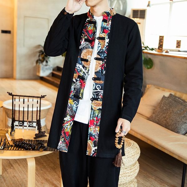 chinese style news coat linen patchwork casual long gown new year clothes traditional chinese clothing for men 10999, Red
chinese style news coat linen patchwork casual long gown new year clothes traditional chinese clothing for men 10999, Red