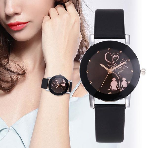 wristwatches wj-5350 classic simple couple watch ladies women watches diamond lover's men leather quartz wristwatch clock gift reloj, Slivery;brown
wristwatches wj-5350 classic simple couple watch ladies women watches diamond lover's men leather quartz wristwatch clock gift reloj, Slivery;brown