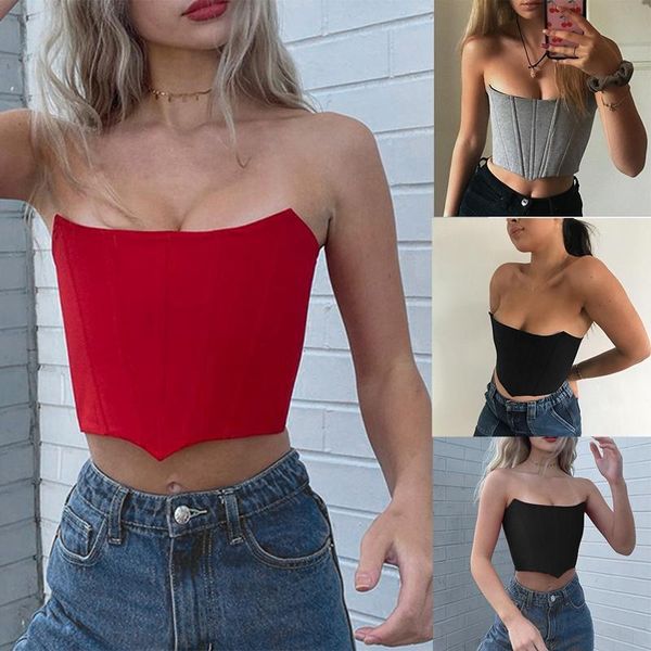 fashion vests fishbone chest tube slim display temperament small vest short women summer women's t-shirt, White
fashion vests fishbone chest tube slim display temperament small vest short women summer women's t-shirt, White