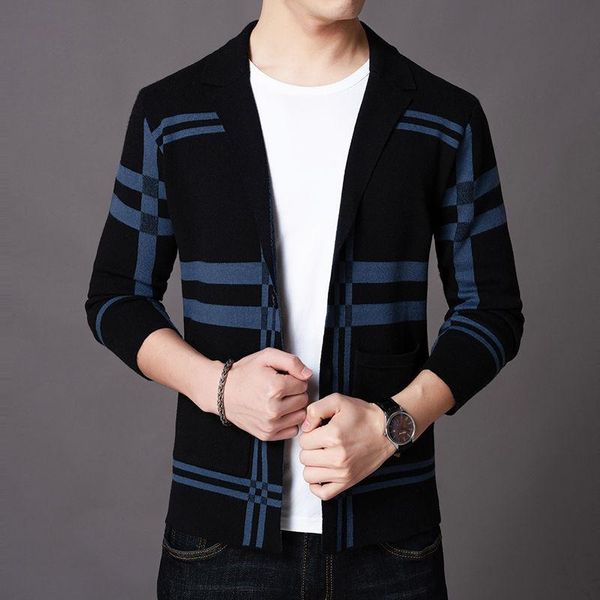 men's sweaters spring and autumn fashion knitted cardigan all-match jacket one-piece top, White;black
men's sweaters spring and autumn fashion knitted cardigan all-match jacket one-piece top, White;black