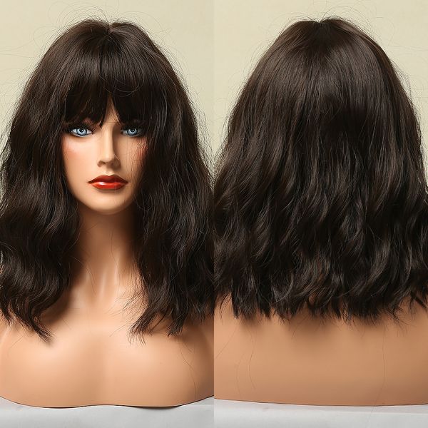 dark black brown medium bobo deep wavy curly synthetic hair wigs with full bangs cosplay heat resistant wigs for black women
dark black brown medium bobo deep wavy curly synthetic hair wigs with full bangs cosplay heat resistant wigs for black women