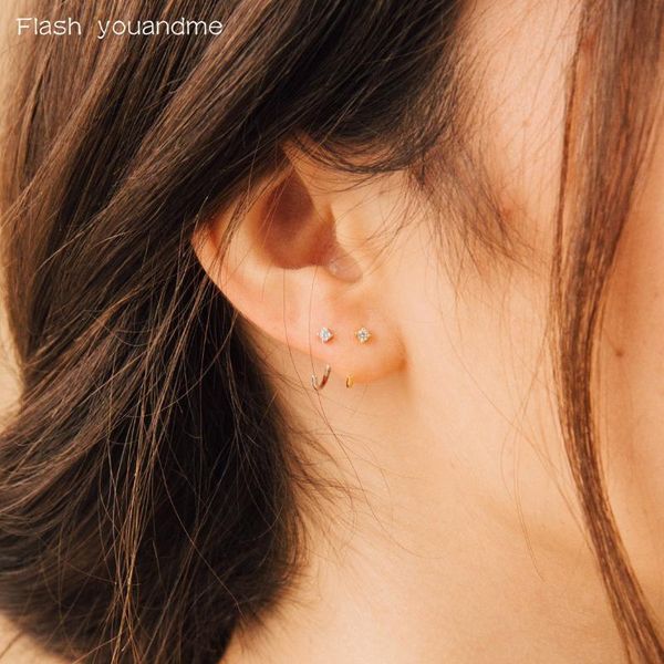 hoop & huggie real 925 sterling silver minimalist zircon cz earrings piercing ear earring simplicity jewelry gift accessories e116, Golden;silver
hoop & huggie real 925 sterling silver minimalist zircon cz earrings piercing ear earring simplicity jewelry gift accessories e116, Golden;silver