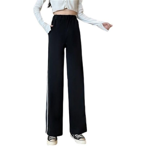 women's pants & capris real s female ins student stripe braid drooping slimming, Black;white
women's pants & capris real s female ins student stripe braid drooping slimming, Black;white