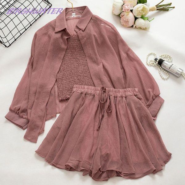 women's tracksuits women beach suit fashion 2021 summer three-piece sets sling + sun protection jacket chiffon wide leg short casual we, Gray
women's tracksuits women beach suit fashion 2021 summer three-piece sets sling + sun protection jacket chiffon wide leg short casual we, Gray
