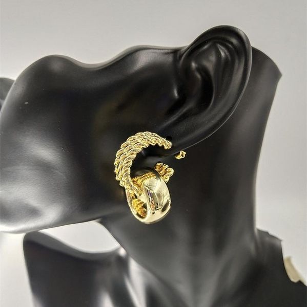 70% off high-quality jewelry new earrings woven pattern hanging round large aperture brass gold-plated earrings, Silver
70% off high-quality jewelry new earrings woven pattern hanging round large aperture brass gold-plated earrings, Silver