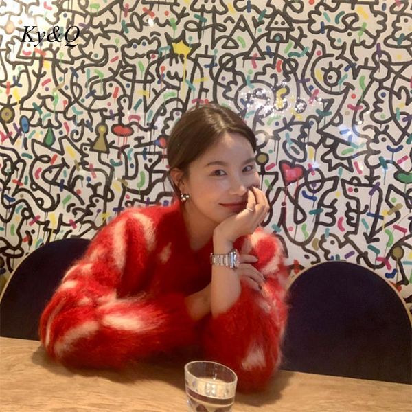 women's sweaters 2021 spring brand design women luxury mohair check pullover v-neck lazy wind long sleeve sweater coat red clothes, White;black
women's sweaters 2021 spring brand design women luxury mohair check pullover v-neck lazy wind long sleeve sweater coat red clothes, White;black