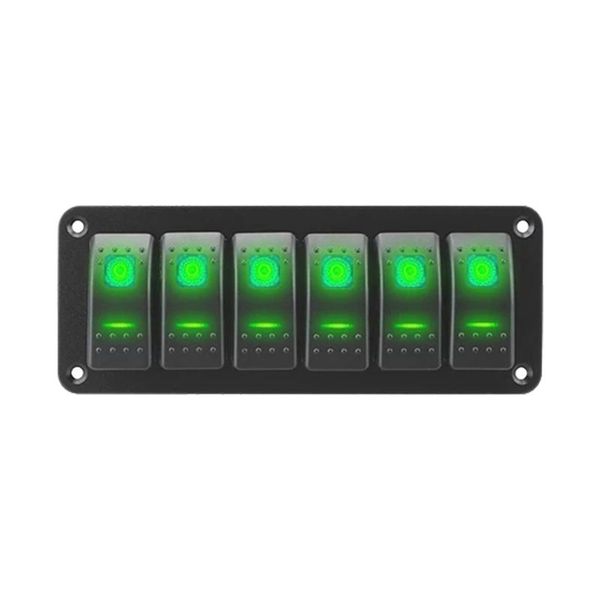 on-off rocker switch panel waterproof led toggle 12/24v 6 gang for marine boat caravan atv parts
on-off rocker switch panel waterproof led toggle 12/24v 6 gang for marine boat caravan atv parts