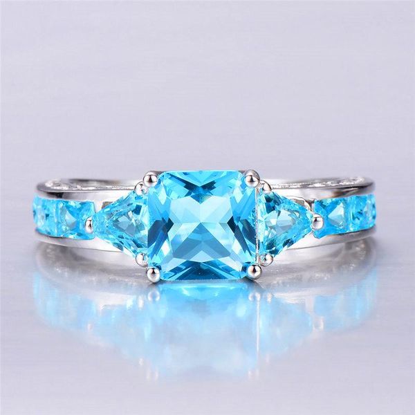 cluster rings cute female blue z ring 925 sterling silver square engagement vintage wedding for women, Golden;silver
cluster rings cute female blue z ring 925 sterling silver square engagement vintage wedding for women, Golden;silver