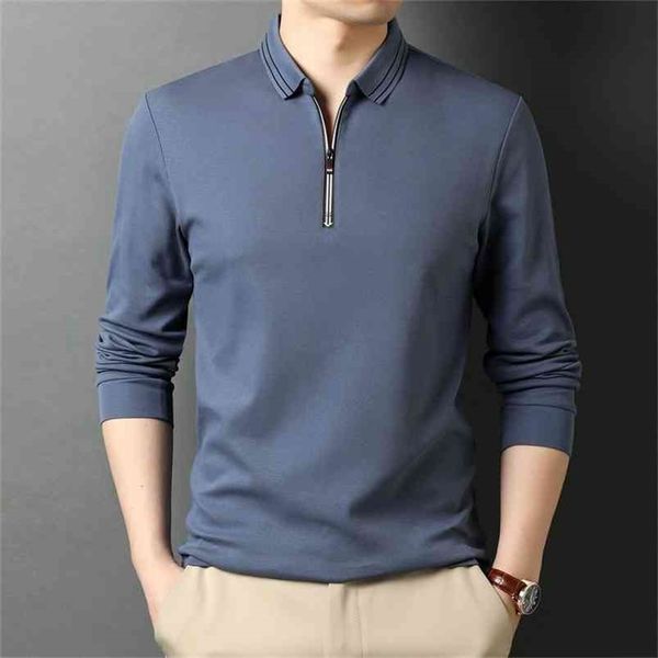 100% cotton zipper collar polo shirt men long sleeve solid color business polos brand hight quality poloshirt blue black 210329, White;black
100% cotton zipper collar polo shirt men long sleeve solid color business polos brand hight quality poloshirt blue black 210329, White;black