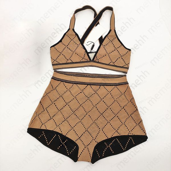 2022 womens knitted swimwear fashionable printed lettered swimsuit elastic brown bikini beach wear for women, White;black
2022 womens knitted swimwear fashionable printed lettered swimsuit elastic brown bikini beach wear for women, White;black