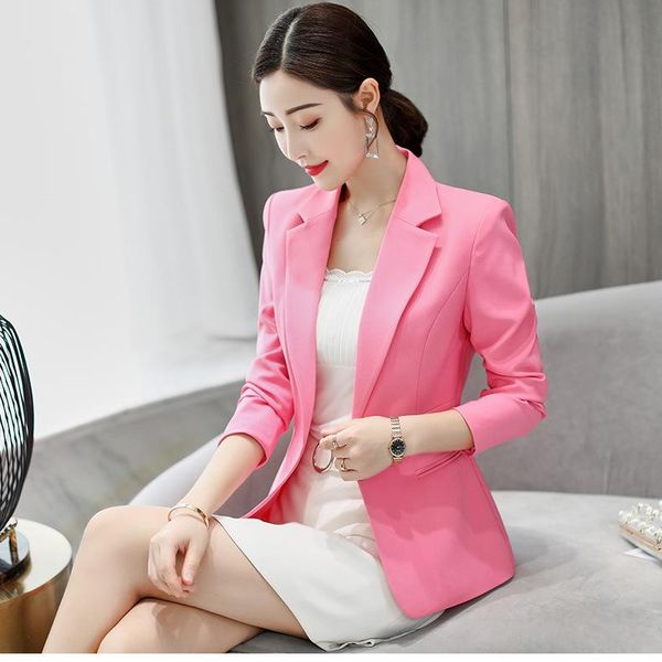 women's suits & blazers clothes fashion slim formal work one button long sleeve suit casual blazer feminino, White;black
women's suits & blazers clothes fashion slim formal work one button long sleeve suit casual blazer feminino, White;black