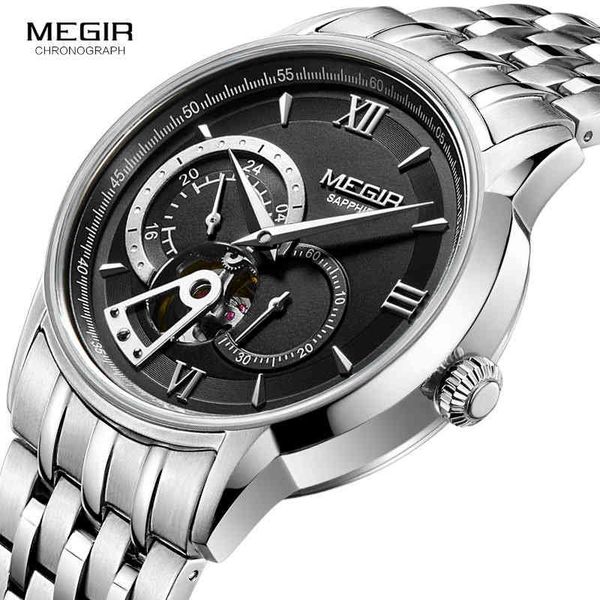 automatic mechanical clock for skeleton men megir rvs business s relogio masculino montre homme, Slivery;brown
automatic mechanical clock for skeleton men megir rvs business s relogio masculino montre homme, Slivery;brown