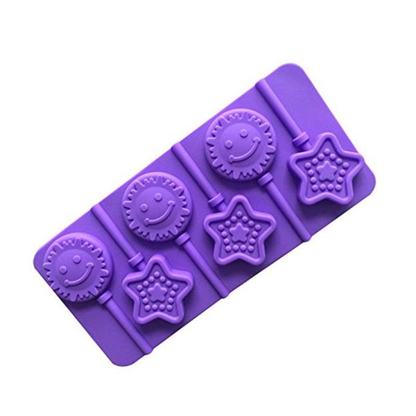 baking & pastry tools creative 3d silicone 5-cavity star and sun shape lollipop mold diy mould bakeware for candy ,cake,chocolate,ice
baking & pastry tools creative 3d silicone 5-cavity star and sun shape lollipop mold diy mould bakeware for candy ,cake,chocolate,ice