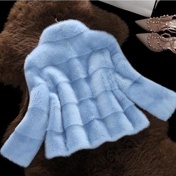 women's fur & faux women coat 2021 winter woman's artificial mink jacket female, Black
women's fur & faux women coat 2021 winter woman's artificial mink jacket female, Black