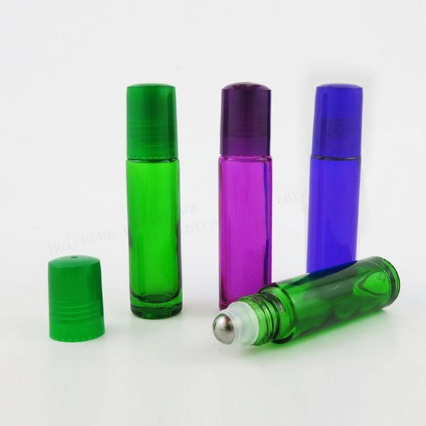 x 10ml purple blue green glass roll on perfume bottle with black plastic lids stainless steel ball for essential oil use storage bottles & j
x 10ml purple blue green glass roll on perfume bottle with black plastic lids stainless steel ball for essential oil use storage bottles & j