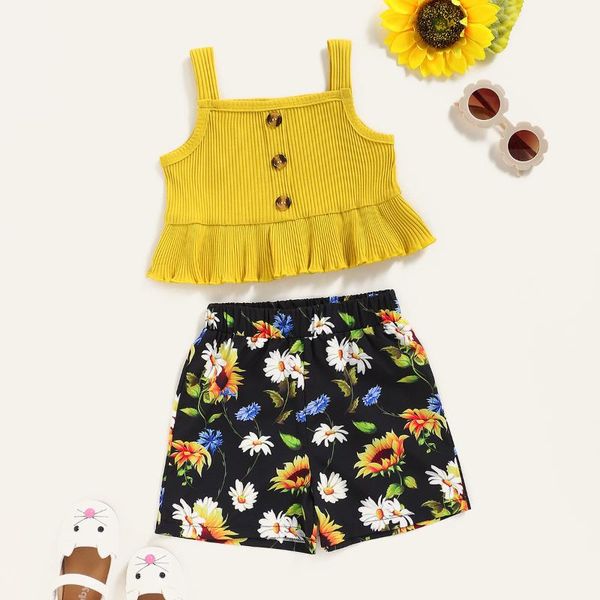 clothing sets baby girls kids clothes 2 pcs shorts summer fashion cute solid sleeveless camisole daisy children outfit costume, White
clothing sets baby girls kids clothes 2 pcs shorts summer fashion cute solid sleeveless camisole daisy children outfit costume, White