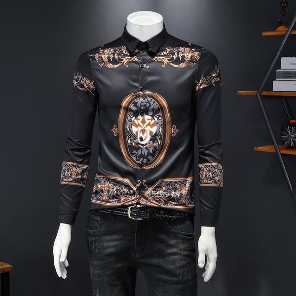 men's casual shirts black great designers brand classic floral pattern long sleeve male nice autumn clothing 2239, White;black
men's casual shirts black great designers brand classic floral pattern long sleeve male nice autumn clothing 2239, White;black