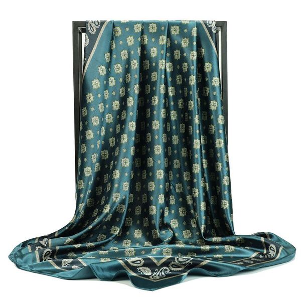 scarves silk head scarf headwraps for women fashion four seasons hair 90*90cm hijab foulard iuxe bandana femme, Blue;gray
scarves silk head scarf headwraps for women fashion four seasons hair 90*90cm hijab foulard iuxe bandana femme, Blue;gray