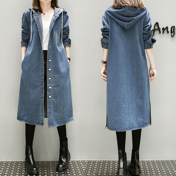 women's jackets xl-5xl plus big size denim coat women spring autumn winter 2021 feminina fashion thin loose long jean trench female 232, Black;brown
women's jackets xl-5xl plus big size denim coat women spring autumn winter 2021 feminina fashion thin loose long jean trench female 232, Black;brown
