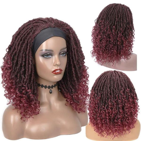 synthetic wigs headband wig dreadlock short crochet hair with curly ends braided twist for black women
synthetic wigs headband wig dreadlock short crochet hair with curly ends braided twist for black women
