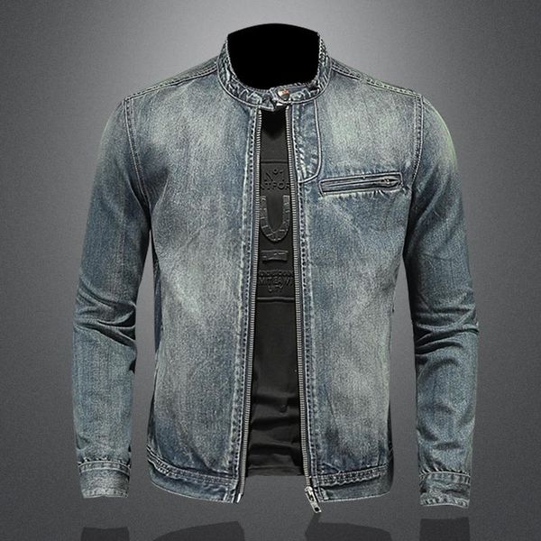 spring and autumn men's solid color stand-up collar zipper slim retro long sleeves jeans jacket jackets, Black;brown
spring and autumn men's solid color stand-up collar zipper slim retro long sleeves jeans jacket jackets, Black;brown