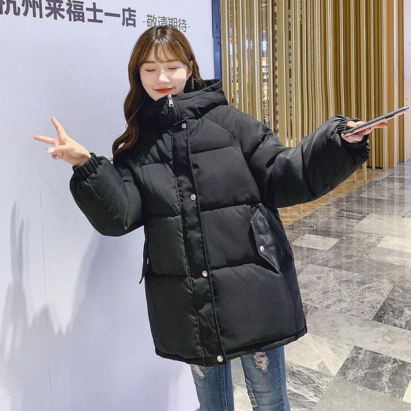 women's down & parkas isenmal fashion winter hooded puffer jacket women solid casual warm oversize female korean loose long sleeve coat, Black
women's down & parkas isenmal fashion winter hooded puffer jacket women solid casual warm oversize female korean loose long sleeve coat, Black