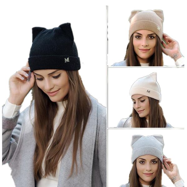 wide brim hats winter warm thicker hat for women knitted wool beanies cat ear stylish cap fashion lovely skullies e6t, Blue;gray
wide brim hats winter warm thicker hat for women knitted wool beanies cat ear stylish cap fashion lovely skullies e6t, Blue;gray