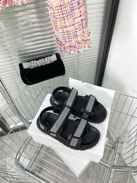 2022 ladies summer sandals fashion slippers 2 strap adjustable sandals full of diamonds comfortable size 35-42, Black
2022 ladies summer sandals fashion slippers 2 strap adjustable sandals full of diamonds comfortable size 35-42, Black