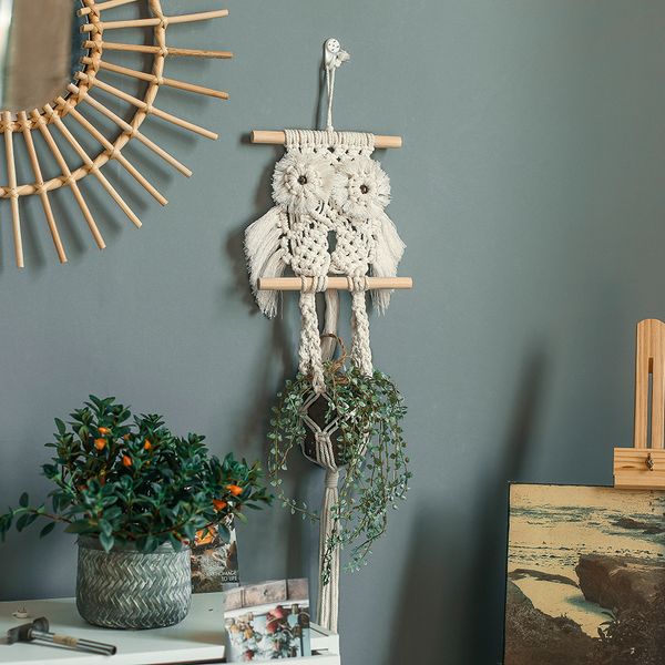 Macrame Plant Hangers Handmade Cotton Rope Hanging Planters Set Flower Pot Holder Indoor Outdoor Boho Home Tapestries Wall Decor
Macrame Plant Hangers Handmade Cotton Rope Hanging Planters Set Flower Pot Holder Indoor Outdoor Boho Home Tapestries Wall Decor