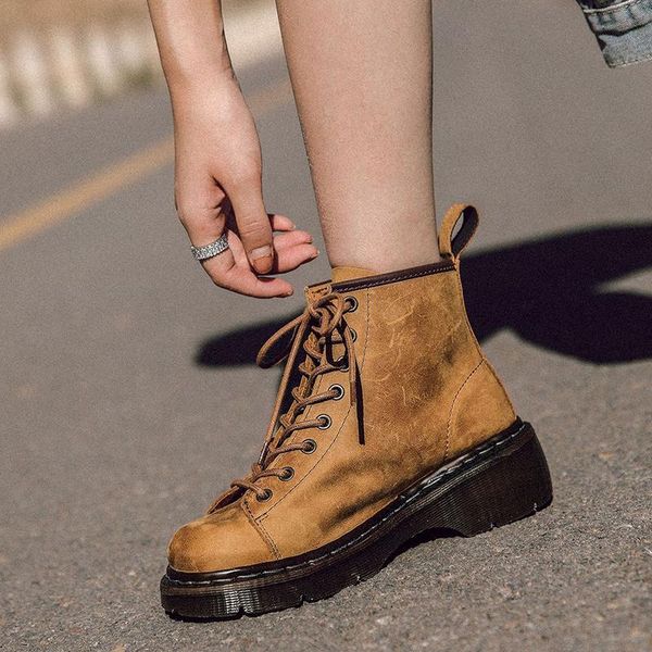 boots donna-in genuine leather lace-up flat ankle designer female autumn and winter round toe fashion short, Black
boots donna-in genuine leather lace-up flat ankle designer female autumn and winter round toe fashion short, Black